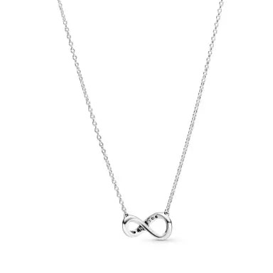 PANDORA Dây chuyền Silver Infinity sterling silver collier with clear cubic zirconia màu bạc