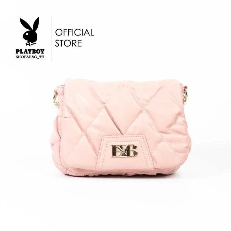 Playboy Mẫu bubble Bag túi xách vai chéo nữ mã st-Bs243pb111 Thiết kế hình gối bông nhăn da Dây đeo 2 dây